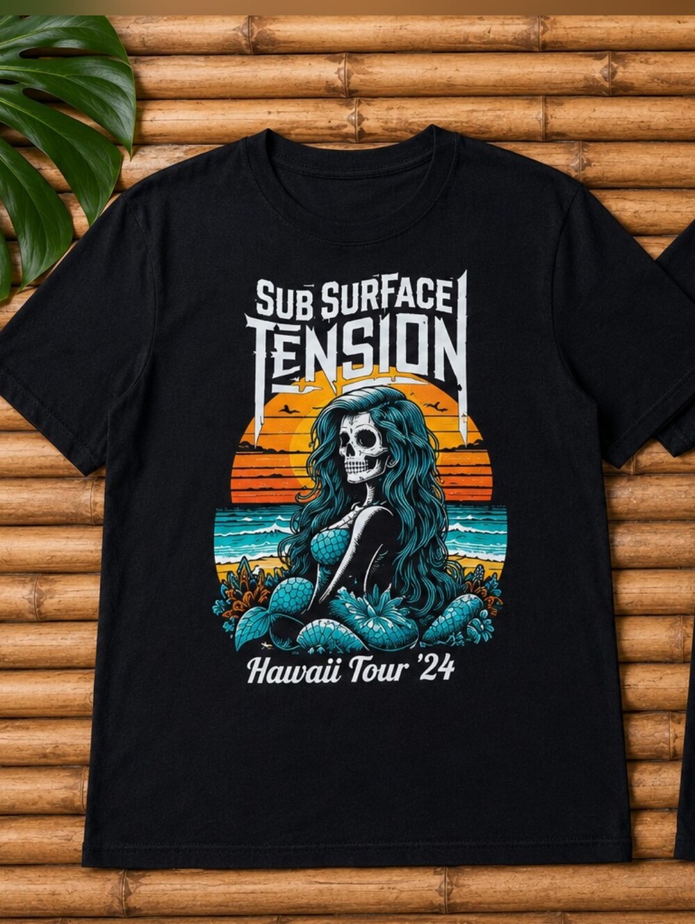 NWOT Official Subsurface Tension Hawaii Tour Band Tee Men's L Tour Shirt Graphic